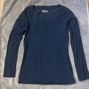 Mossimo Supply Co. Deep Blue Long Sleeve Tee